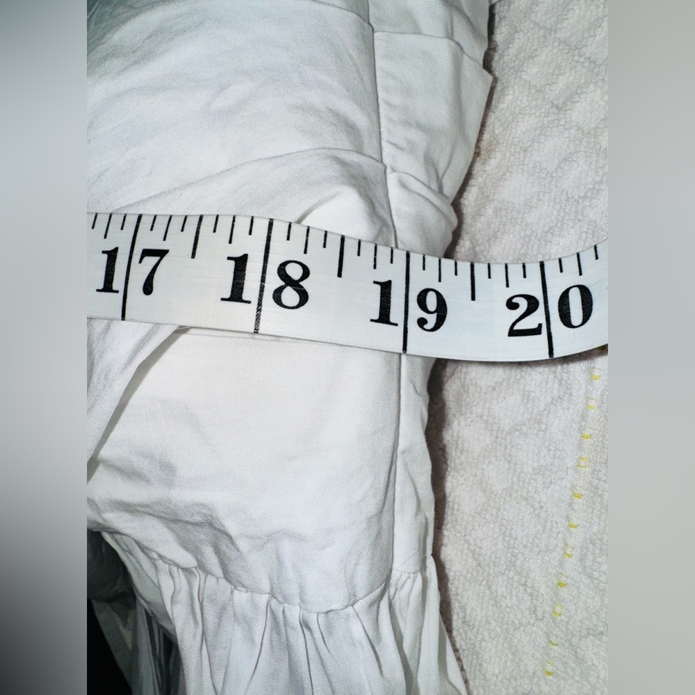 THREE GRACES LONDON White Cotton SOLD OUT ADELE Tie front/back dress - Picture 13 of 16